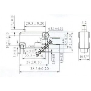 Chave Micro Switch KW11-7-1 3 Terminais NA ou NF