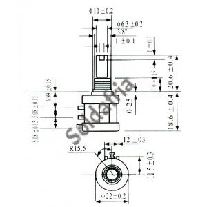 Potenciometro Multivoltas Modelo 3590S 1K 10 Voltas