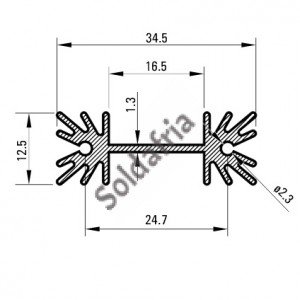 Dissipador 183012/20 Sem Furo