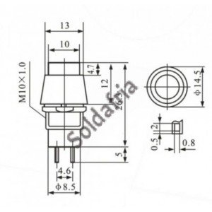 Chave PBS-11A Preta Com Trava (Tipo Push Button) Chave PBS-11A Preta Com Trava (Tipo Push Button)