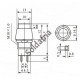 Chave PBS-11A Preta Com Trava (Tipo Push Button)