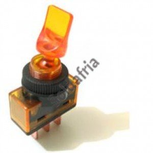 Chave Alavanca ASW-14D Amarela 3T 12V Com Lâmpada Chave Alavanca ASW-14D Amarela 3T 12V Com Lâmpada