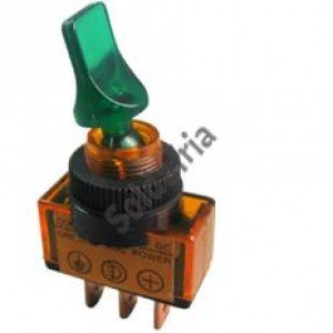 Chave Alavanca ASW-14D Verde 3T 12V Com Lâmpada Chave Alavanca ASW-14D Verde 3T 12V Com Lâmpada