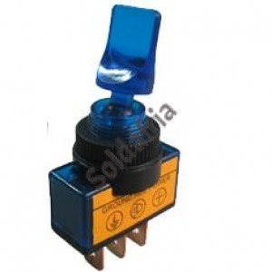 Chave Alavanca ASW-14D Azul 3T 12V Com Lâmpada Chave Alavanca ASW-14D Azul 3T 12V Com Lâmpada