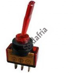 Chave Alavanca ASW-13D Vermelho 3T 12V Com Lâmpada Chave Alavanca ASW-13D Vermelho 3T 12V Com Lâmpada
