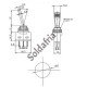 Chave Alavanca ASW-13D Amarela 3T 12V Com Lâmpada Chave Alavanca ASW-13D Amarela 3T 12V Com Lâmpada