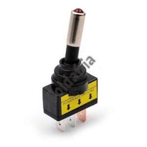 Chave Alavanca ASW-15D Vermelho 3T Com Led