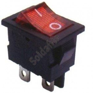 Chave Gangorra KCD1-104N Vermelha Com Neon Chave Gangorra KCD1-104N Vermelha Com Neon