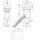 Chave Push Button DS-429 Roxa 2T Com Trava Chave Push Button DS-429 Roxa 2T Com Trava