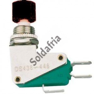 Chave Push Button DS-438 Sem Trava Preta Chave Push Button DS-438 Sem Trava Preta