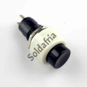 Chave Push Button DS-451 Sem Trava Preto 2T Chave Push Button DS-451 Sem Trava Preto 2T