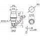 Chave Push Button DS-451 Sem Trava Azul 2T Chave Push Button DS-451 Sem Trava Azul 2T