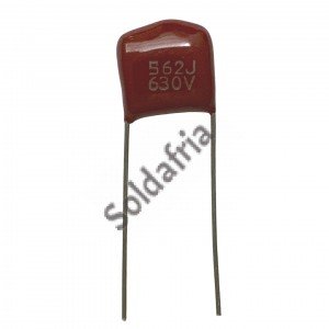 Capacitor Poliester 5,6nF X 630V (562/5K6) Capacitor Poliester 5,6nF X 630V (562/5K6)