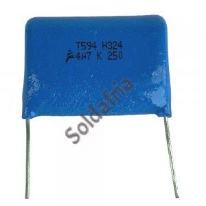 Capacitor Poliester Epcos 4,7uF X 250V (4u7/475) B32524 Capacitor Poliester Epcos 4,7uF X 250V (4u7/475) B32524