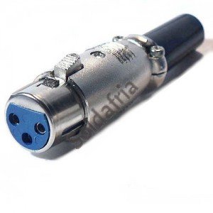 Plug Canon Femea LS1013 3 Furos (Comprimento 72mm) Plug Canon Femea LS1013 3 Furos (Comprimento 72mm)