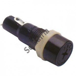 Porta Fusivel MF527 Com Fenda Para Painel 6x30mm 3AG Porta Fusivel MF527 Com Fenda Para Painel 6x30mm 3AG