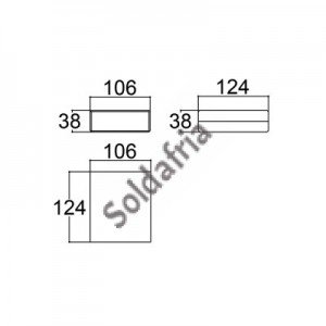 Caixa Patola PB-600/2 38x106X124 Caixa Patola PB-600/2 38x106X124