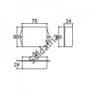 Caixa Patola PB-075/2 24x60x75mm