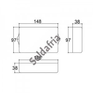 Caixa Patola PB-114/2 36x97x147 Caixa Patola PB-114/2 36x97x147