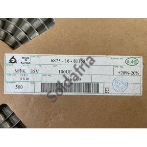 Capacitor Eletrolitico SMD 100uF X 35V (8mmx10mm)