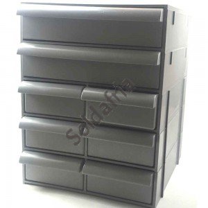 Gaveteiro CG508/5 Ecológico 8 Gavetas 40 Divisórias Cinza Gaveteiro CG508/5 Ecológico 8 Gavetas 40 Divisórias Cinza
