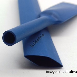 Espaguete Termo-Retrátil Diametro 1,5mm Azul (Metro)