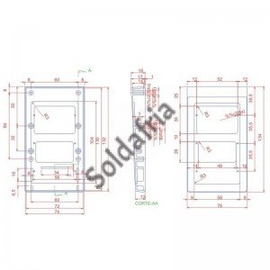 Caixa Patola CP-012 30x76x134 - Painel Aberto Caixa Patola CP-012 30x76x134 - Painel Aberto