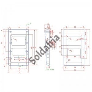 Caixa Patola CP-012 30x76x134 - Painel Aberto