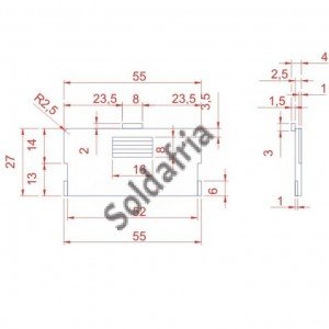 Caixa Patola CP-012 30x76x134 - Painel Aberto