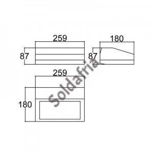 Caixa Patola PB-900 Preto 89x180x260 Caixa Patola PB-900 Preto 89x180x260