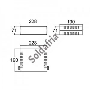 Caixa Patola PB-220/70 71x228x190