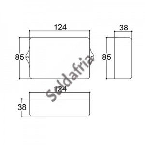 Caixa Patola PB-112/2TE 36x85x123 Caixa Patola PB-112/2TE 36x85x123