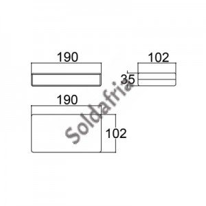 Caixa Patola PB-600 36x190X103mm (AxLxC) Caixa Patola PB-600 36x190X103mm (AxLxC)