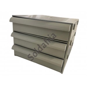 Gaveteiro CG303/5 Ecológico 3 Gavetas 15 Divisórias Cinza Gaveteiro CG303/5 Ecológico 3 Gavetas 15 Divisórias Cinza