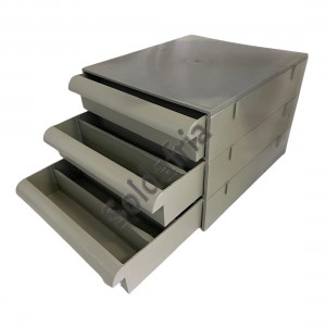 Gaveteiro CG303/5 Ecológico 3 Gavetas 15 Divisórias Cinza Gaveteiro CG303/5 Ecológico 3 Gavetas 15 Divisórias Cinza