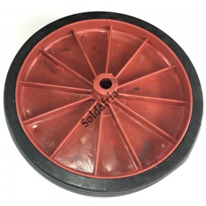 Roda De Plastico Reforçada Vermelha 157mm X 43mm