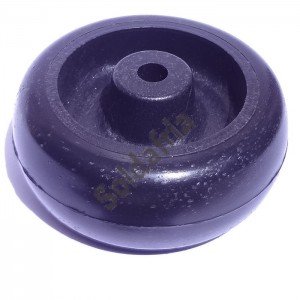 Roda De Plastico Preta 3 Polegadas Sem Rolamento 76X39mm