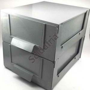 Gaveteiro CG3002/5 Ecológico 2 Gavetas 8 Divisórias Cinza Gaveteiro CG3002/5 Ecológico 2 Gavetas 8 Divisórias Cinza