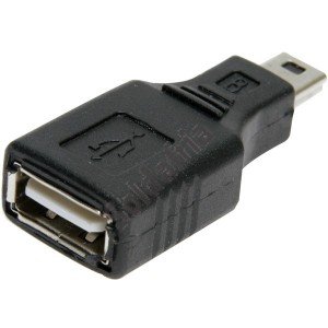 Adaptador USB A Fêmea Para USB Mini B 5 Pinos Macho