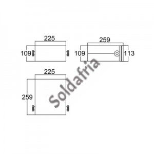 Caixa Patola PB-220/110-8 110x220x240mm