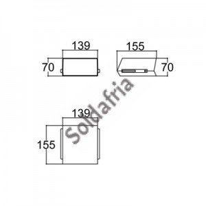 Caixa Patola PB-211 70x137x150mm Caixa Patola PB-211 70x137x150mm