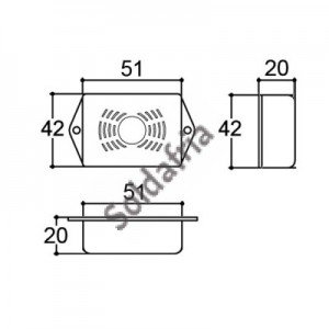 Caixa Patola PB-050/C 21x42x68mm (Preto) Caixa Patola PB-050/C 21x42x68mm (Preto)