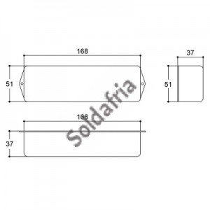Caixa Patola PB-055/4F 37x51x168mm Caixa Patola PB-055/4F 37x51x168mm