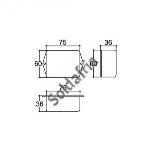 Caixa Patola PB-075 35x60x75mm