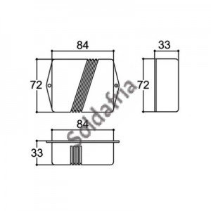 Caixa Patola PB-086 33x73x85mm