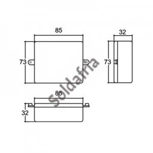 Caixa Patola PB-085/3 32x73x85mm Caixa Patola PB-085/3 32x73x85mm