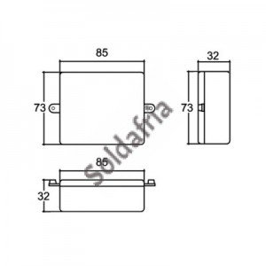 Caixa Patola PB-085/3 32x73x85mm