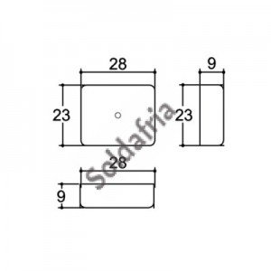 Caixa Patola PB-028 9x23x28mm Caixa Patola PB-028 9x23x28mm
