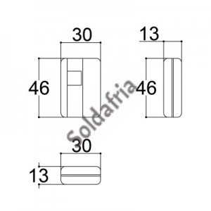 Caixa Patola CR-043/1 13x30x46mm Caixa Patola CR-043/1 13x30x46mm