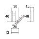 Caixa Patola CR-043/1 13x30x46mm Caixa Patola CR-043/1 13x30x46mm